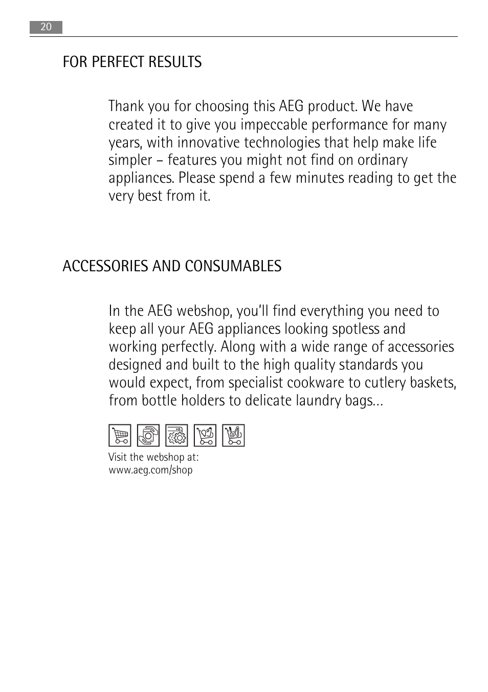 AEG SKS68800F0 User Manual | Page 20 / 76