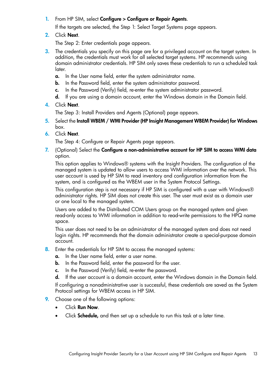 HP Insight Management WBEM Providers User Manual | Page 13 / 33