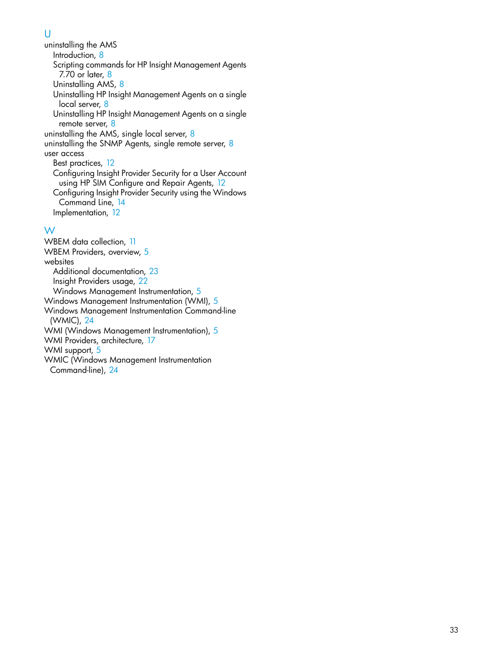 HP Insight Management WBEM Providers User Manual | Page 33 / 33