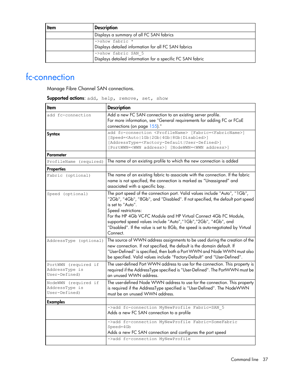Fc-connection | HP Virtual Connect 4Gb Fibre Channel Module for c-Class BladeSystem User Manual | Page 37 / 172