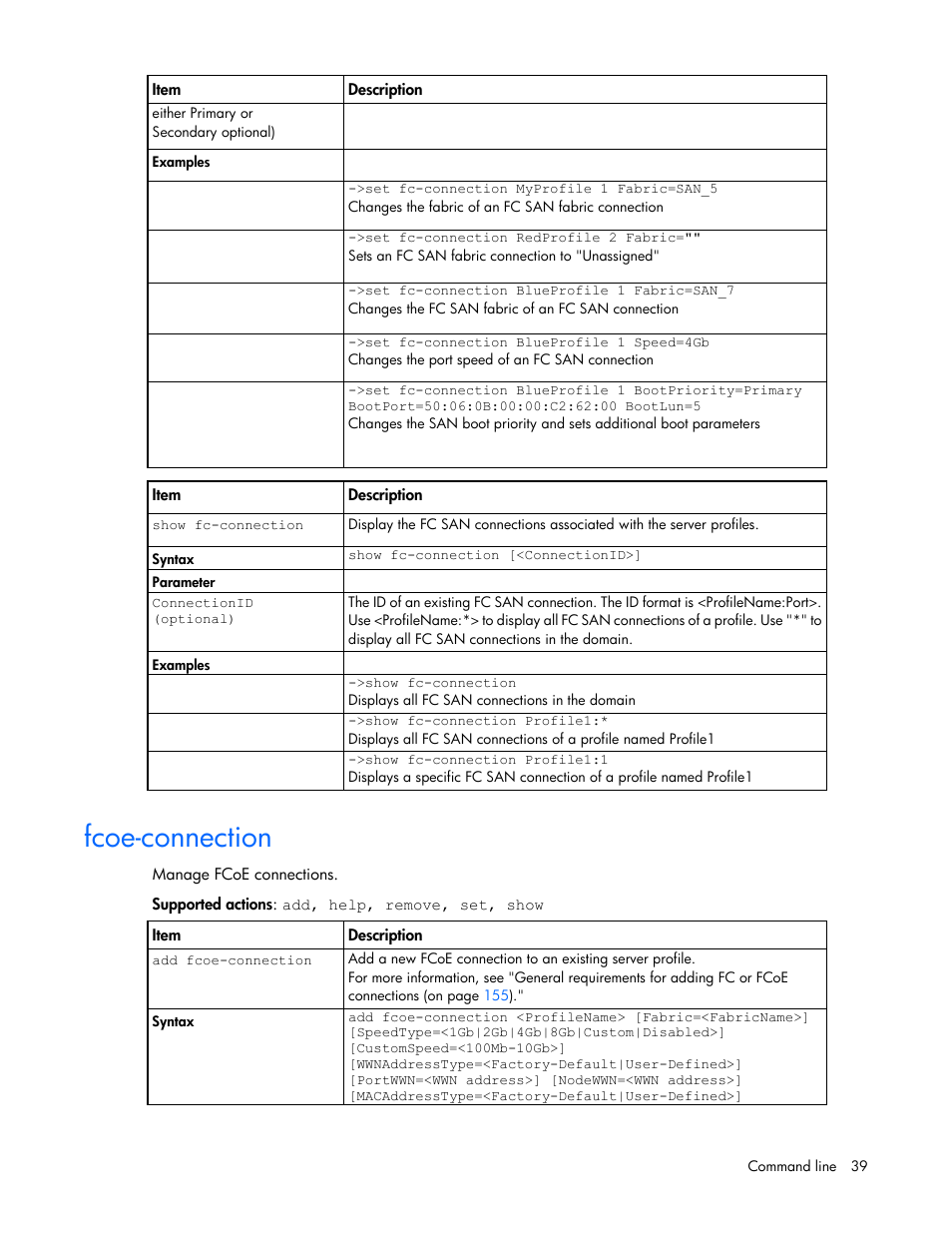 Fcoe-connection | HP Virtual Connect 4Gb Fibre Channel Module for c-Class BladeSystem User Manual | Page 39 / 172