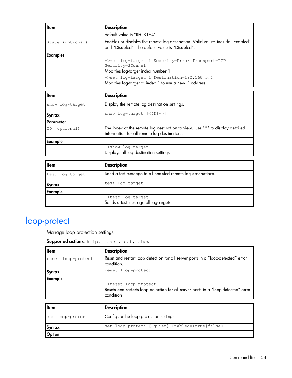 Loop-protect | HP Virtual Connect 4Gb Fibre Channel Module for c-Class BladeSystem User Manual | Page 58 / 172