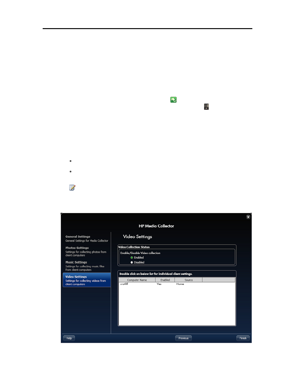 Configure media collector for videos, Configure media collector for videos 97 | HP EX490 MediaSmart Server User Manual | Page 103 / 331