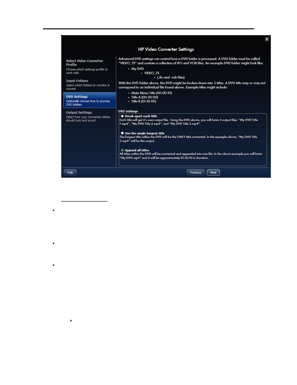 Output settings | HP EX490 MediaSmart Server User Manual | Page 113 / 331