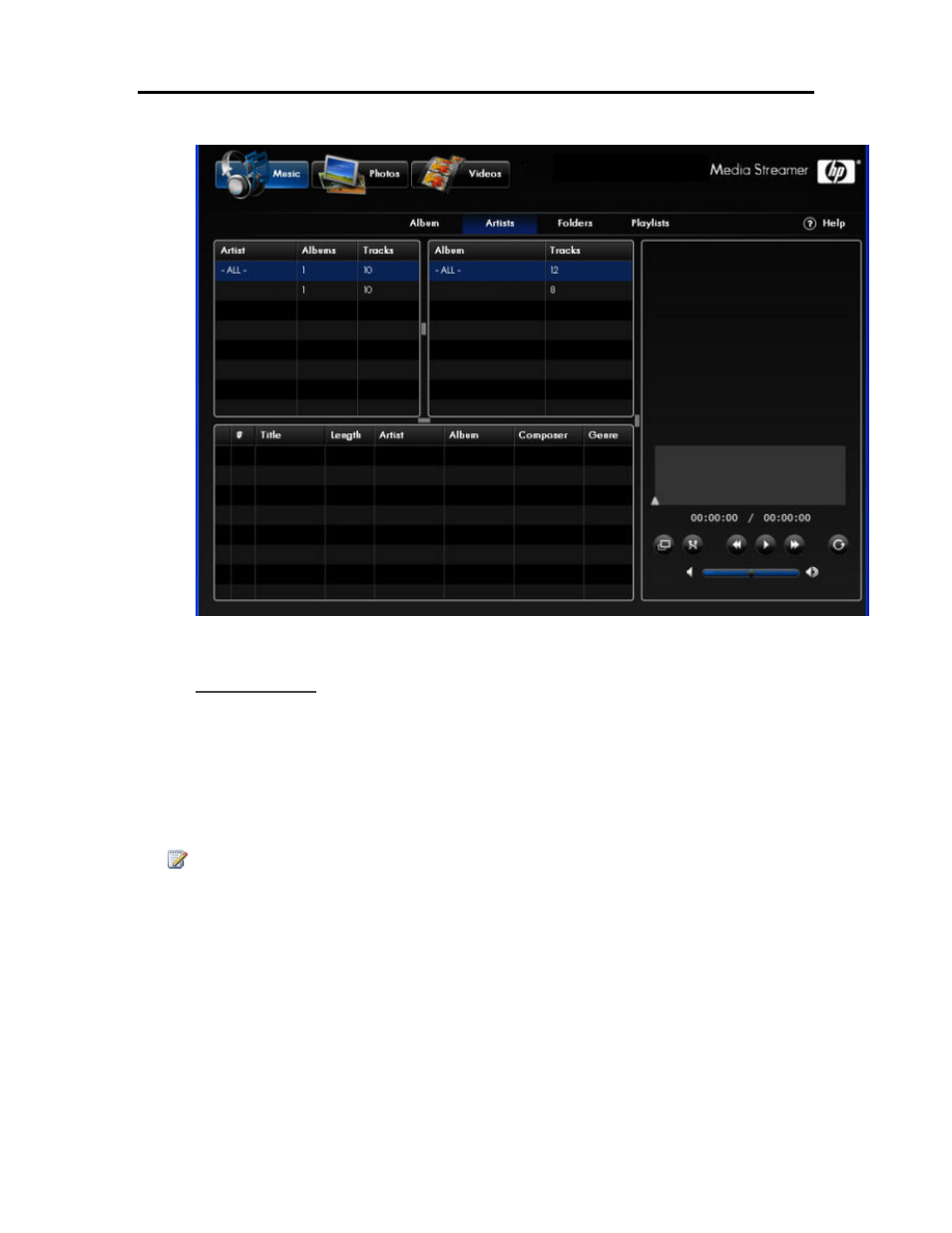 Folders view | HP EX490 MediaSmart Server User Manual | Page 141 / 331