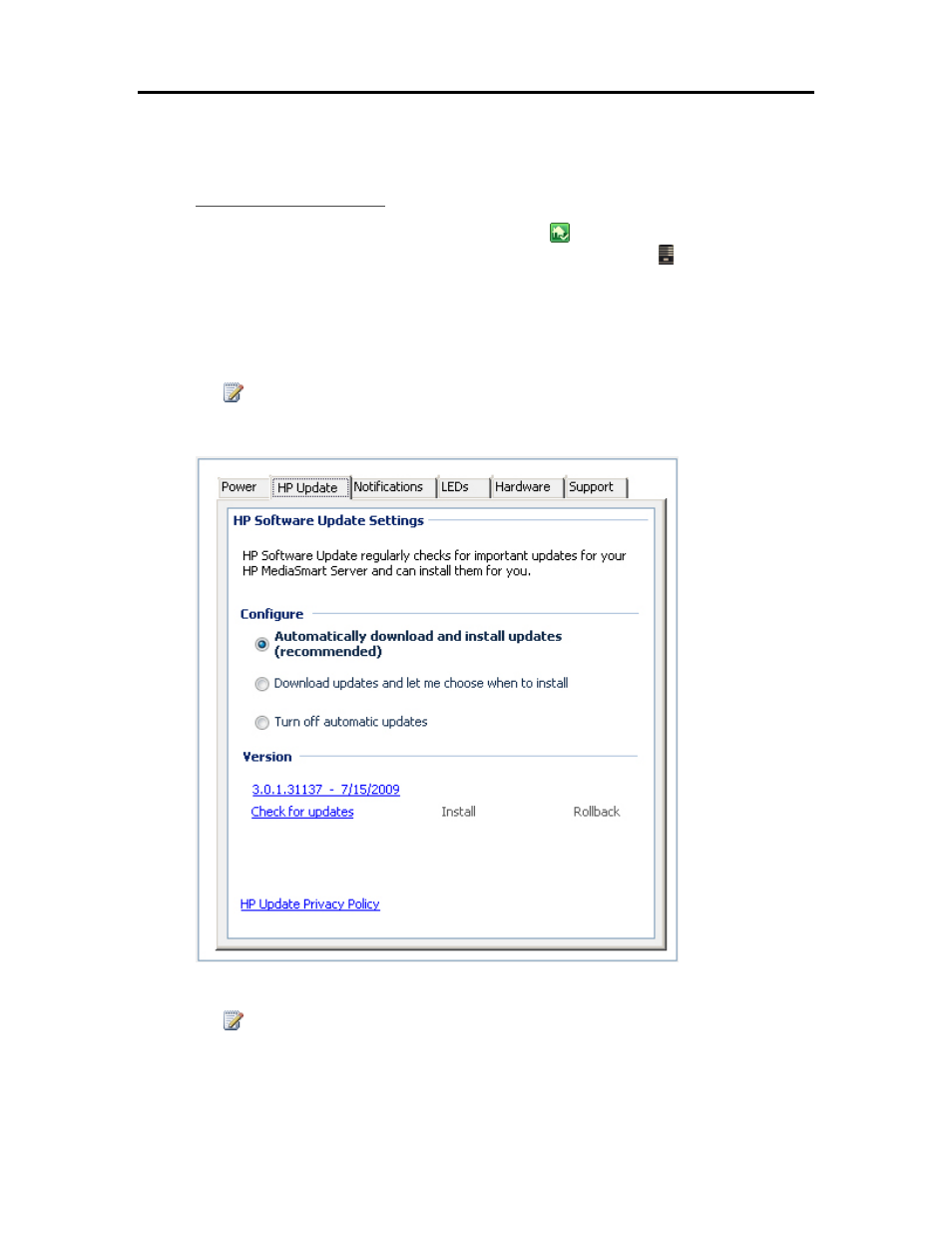 Roll back the server | HP EX490 MediaSmart Server User Manual | Page 51 / 331
