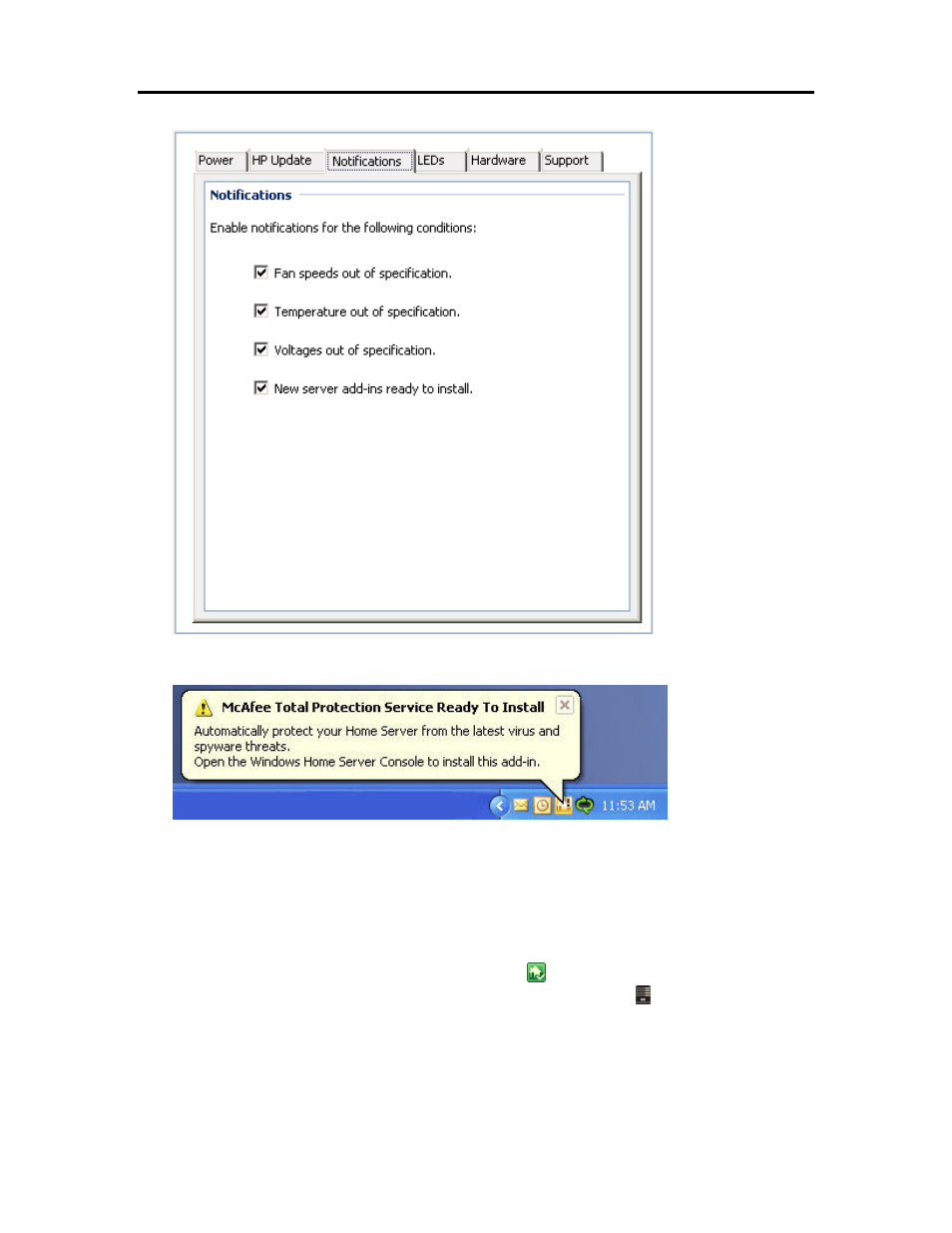 Led settings | HP EX490 MediaSmart Server User Manual | Page 89 / 331