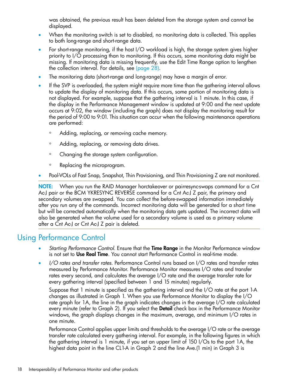 Using performance control | HP XP P9000 for Compatible High Perf FICON Connectivity Software User Manual | Page 18 / 205