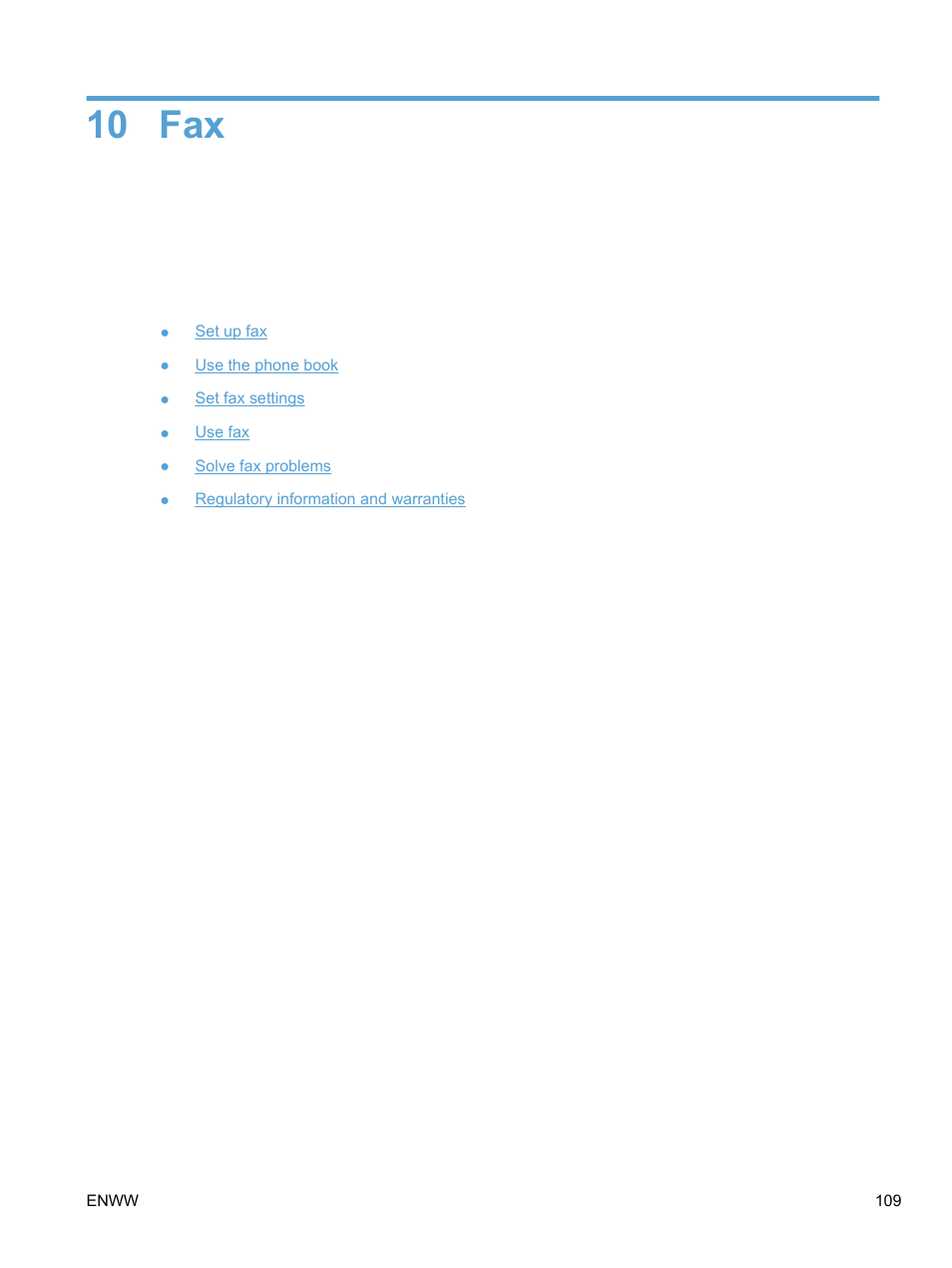10 fax | HP LaserJet Pro M1536dnf MFP SERIES User Manual | Page 123 / 286