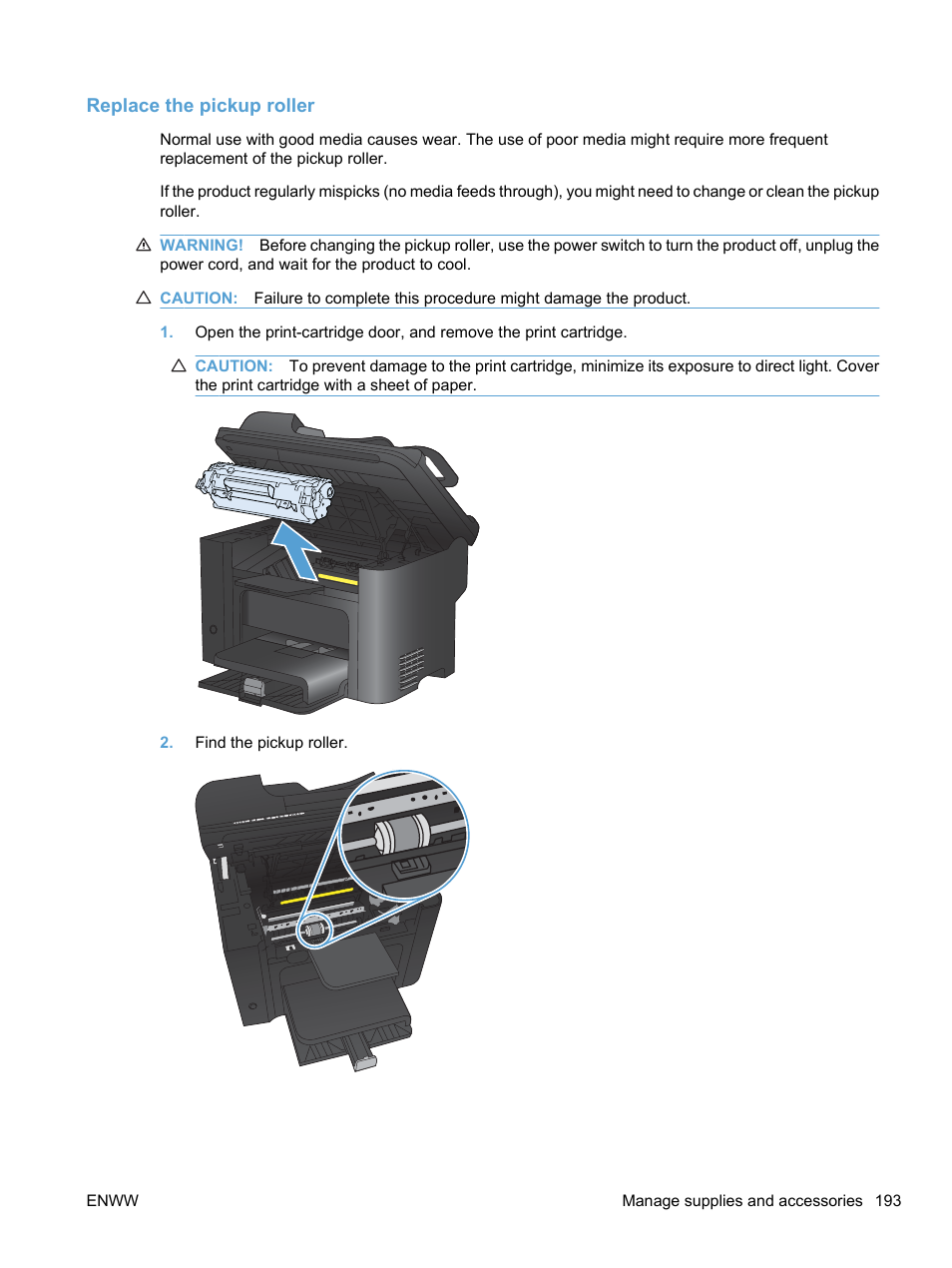 Replace the pickup roller | HP LaserJet Pro M1536dnf MFP SERIES User Manual | Page 207 / 286