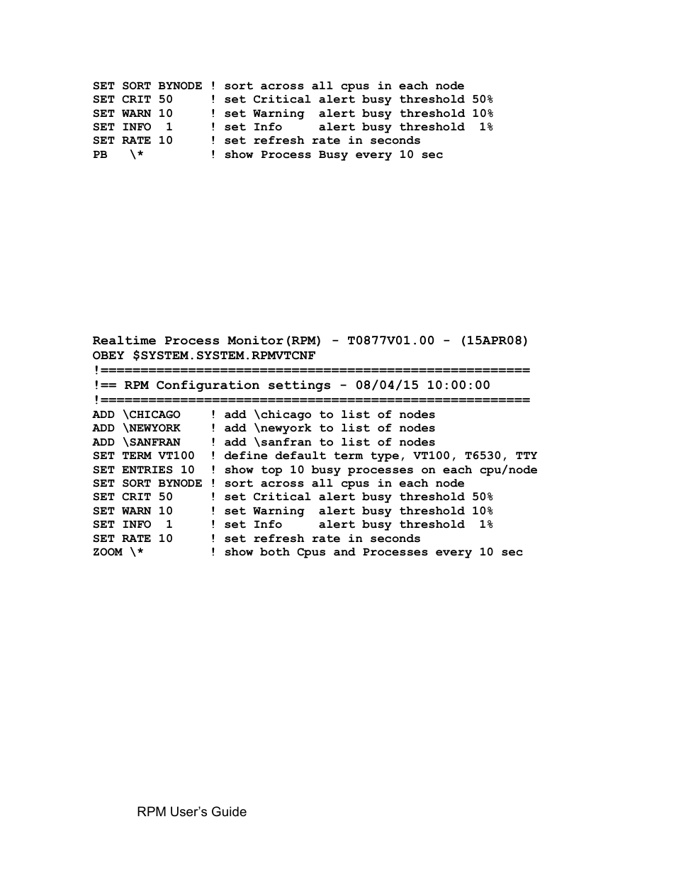 Starting rpm in vt100 mode, 3 starting rpm in vt100 mode | HP Integrity NonStop H-Series User Manual | Page 30 / 52