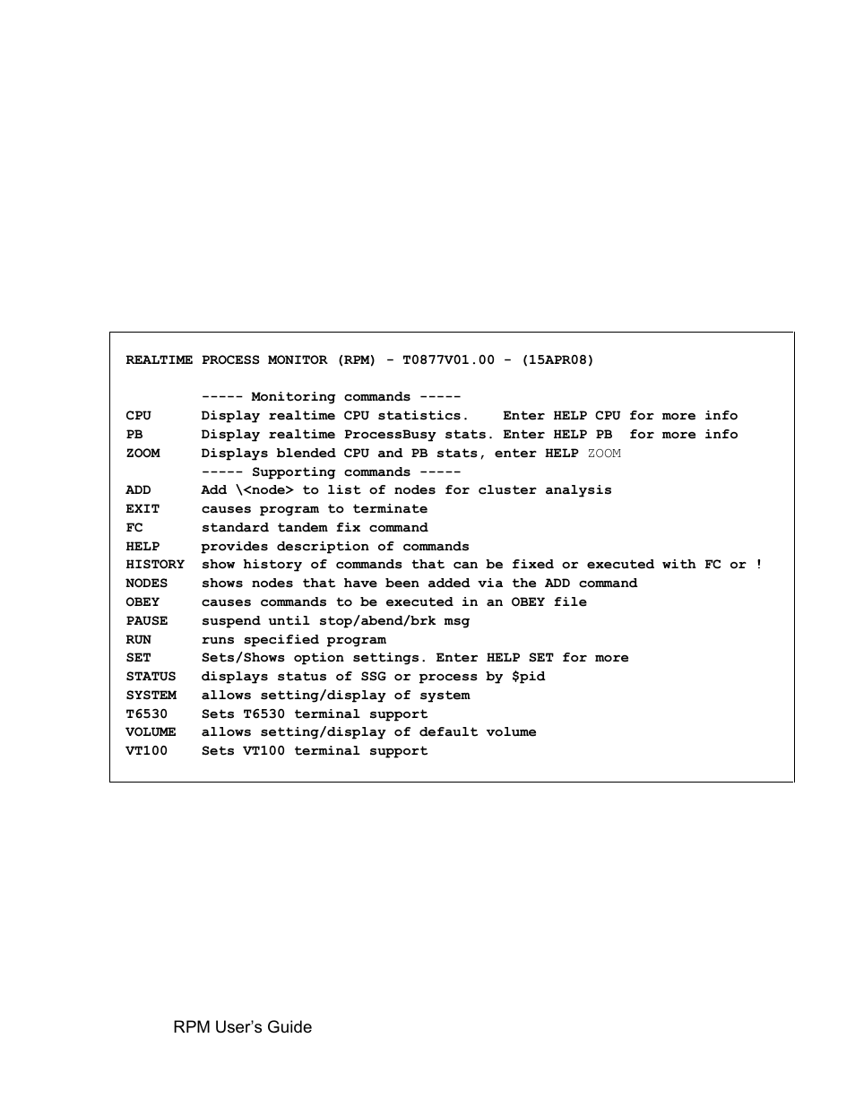 Rpm commands, Overview, Rpm command interface | 5 rpm commands, 1 overview | HP Integrity NonStop H-Series User Manual | Page 31 / 52