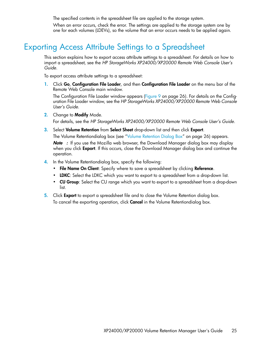 HP XP Array Manager Software User Manual | Page 25 / 44