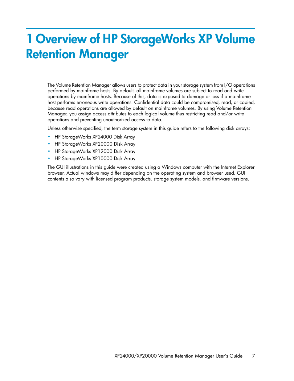 HP XP Array Manager Software User Manual | Page 7 / 44