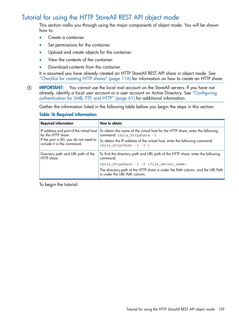 HP StoreAll Storage User Manual | Page 139 / 294