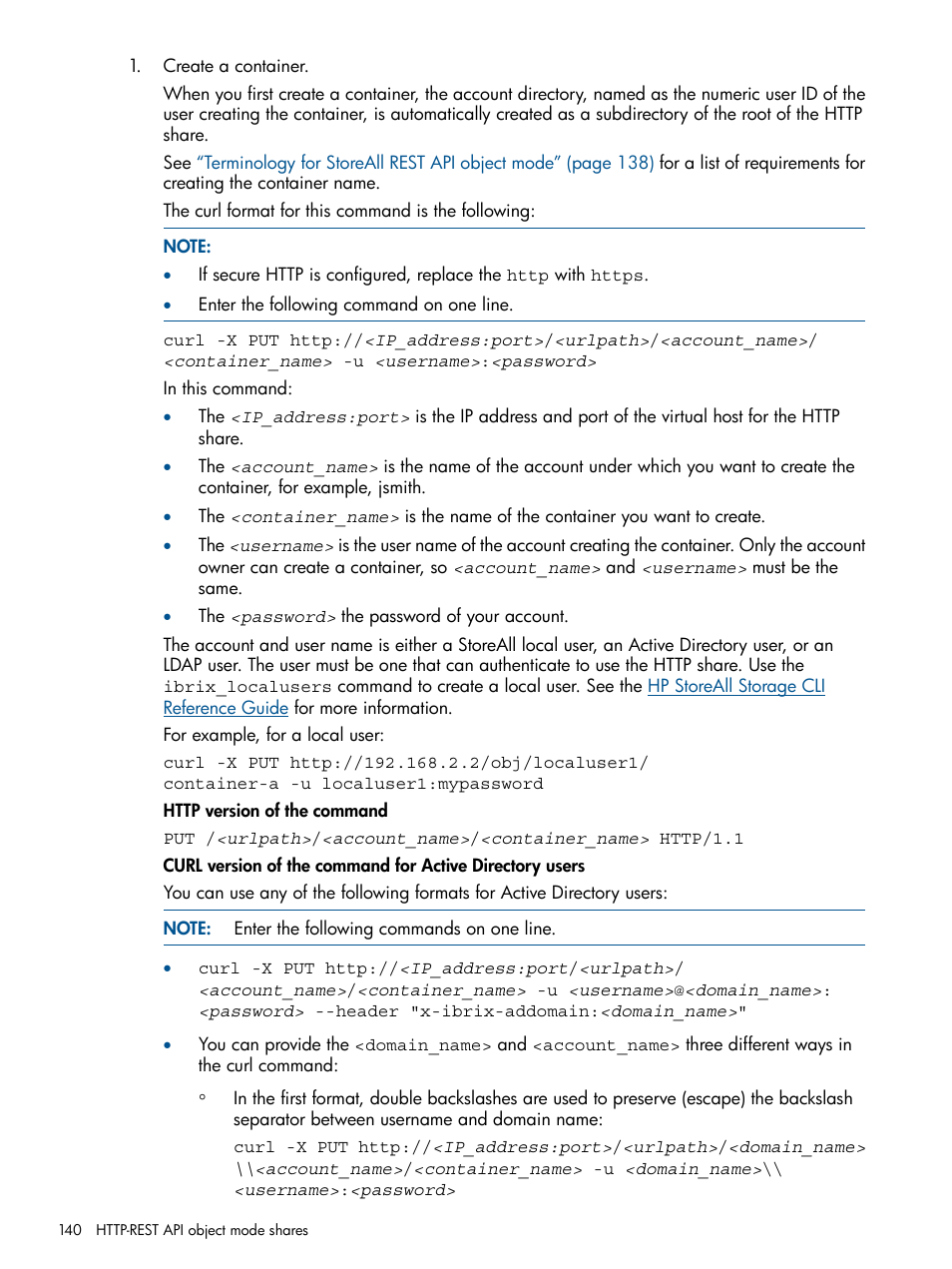 HP StoreAll Storage User Manual | Page 140 / 294