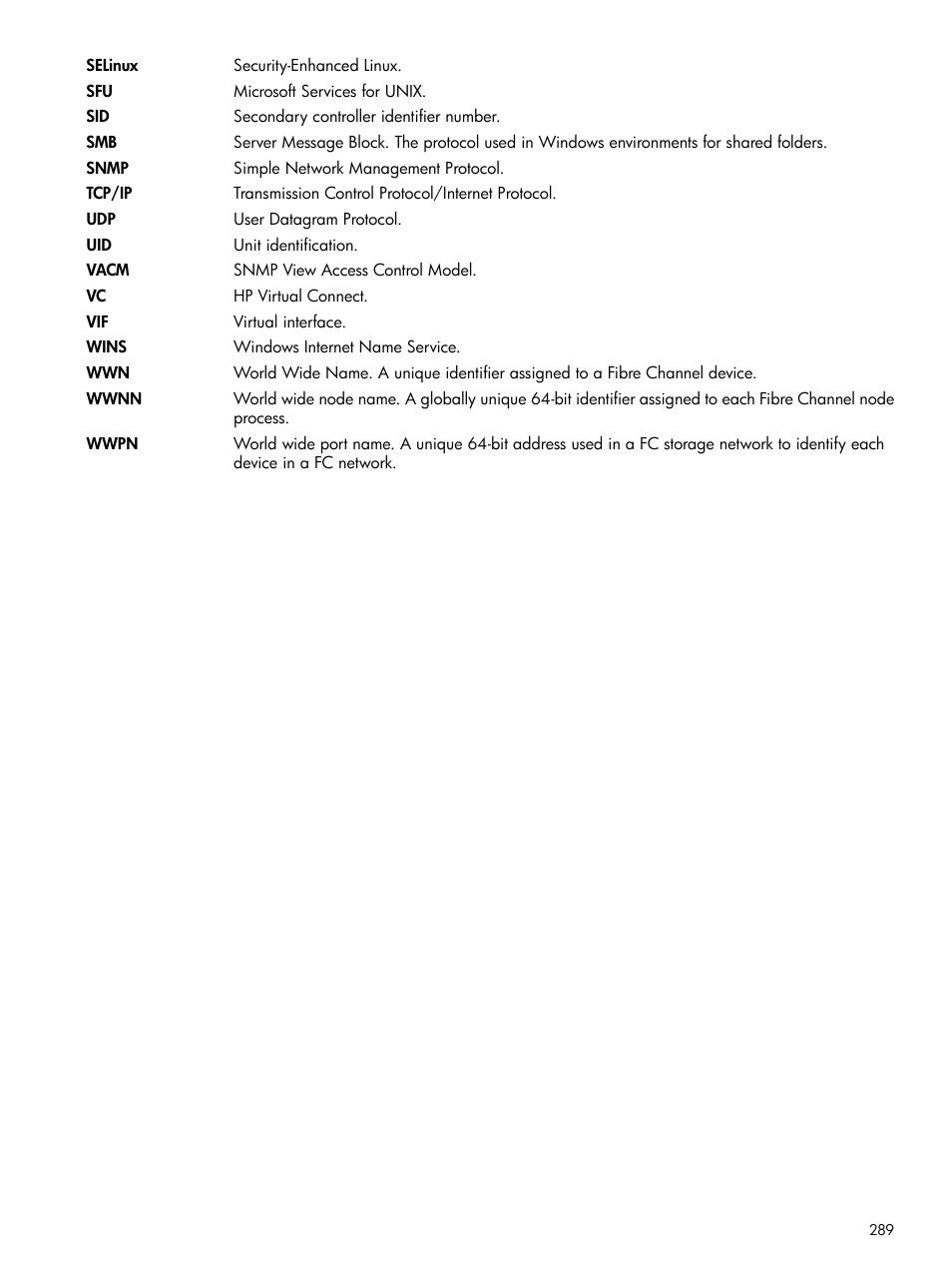 HP StoreAll Storage User Manual | Page 289 / 294