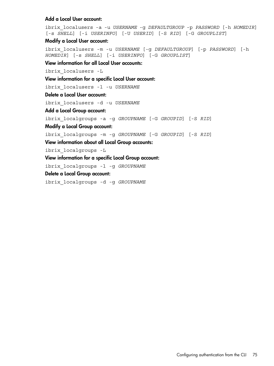 HP StoreAll Storage User Manual | Page 75 / 294