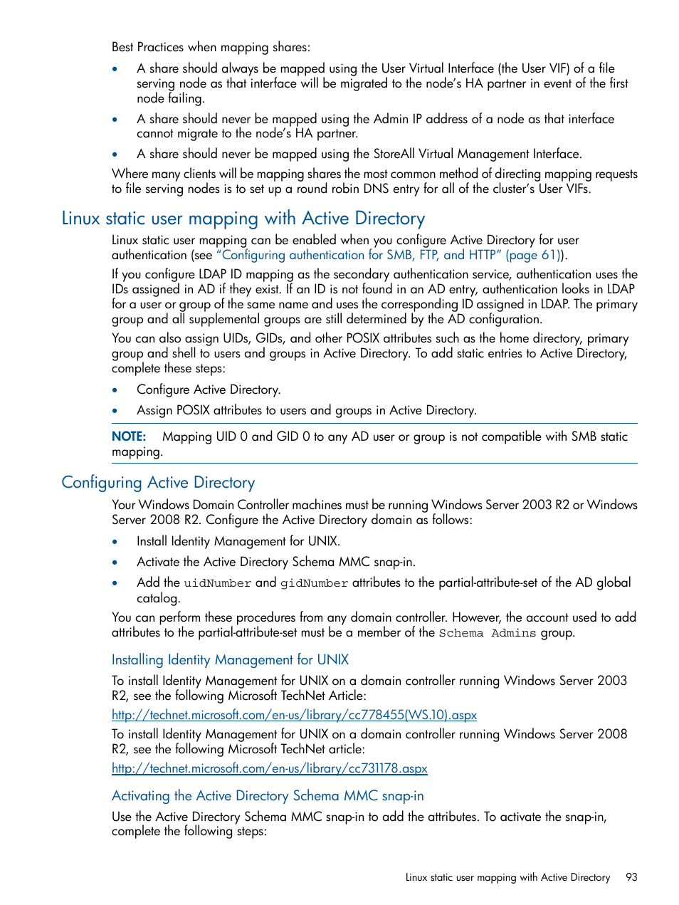 Linux static user mapping with active directory, Configuring active directory | HP StoreAll Storage User Manual | Page 93 / 294
