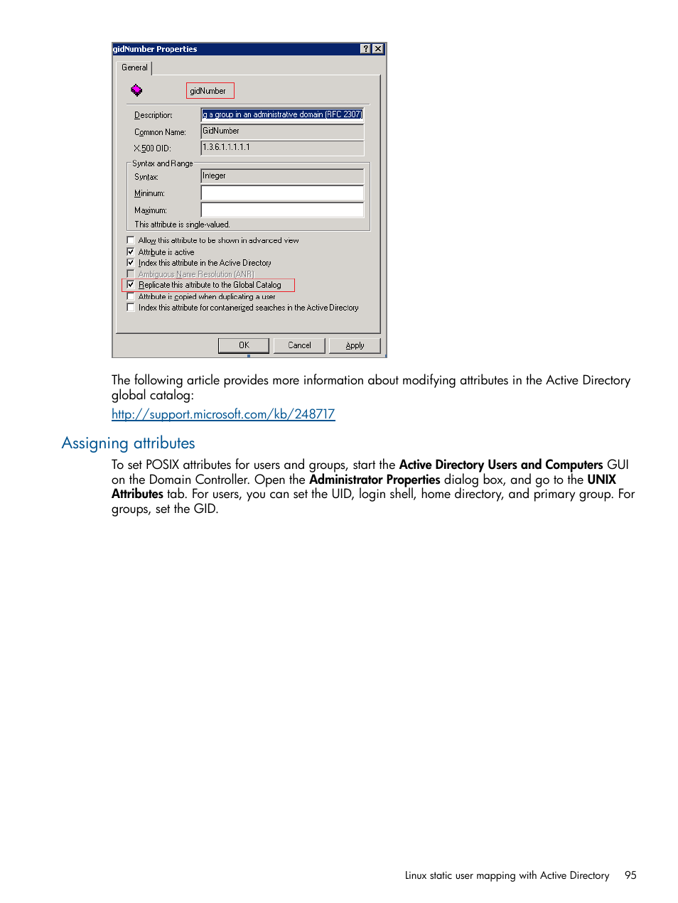 Assigning attributes | HP StoreAll Storage User Manual | Page 95 / 294