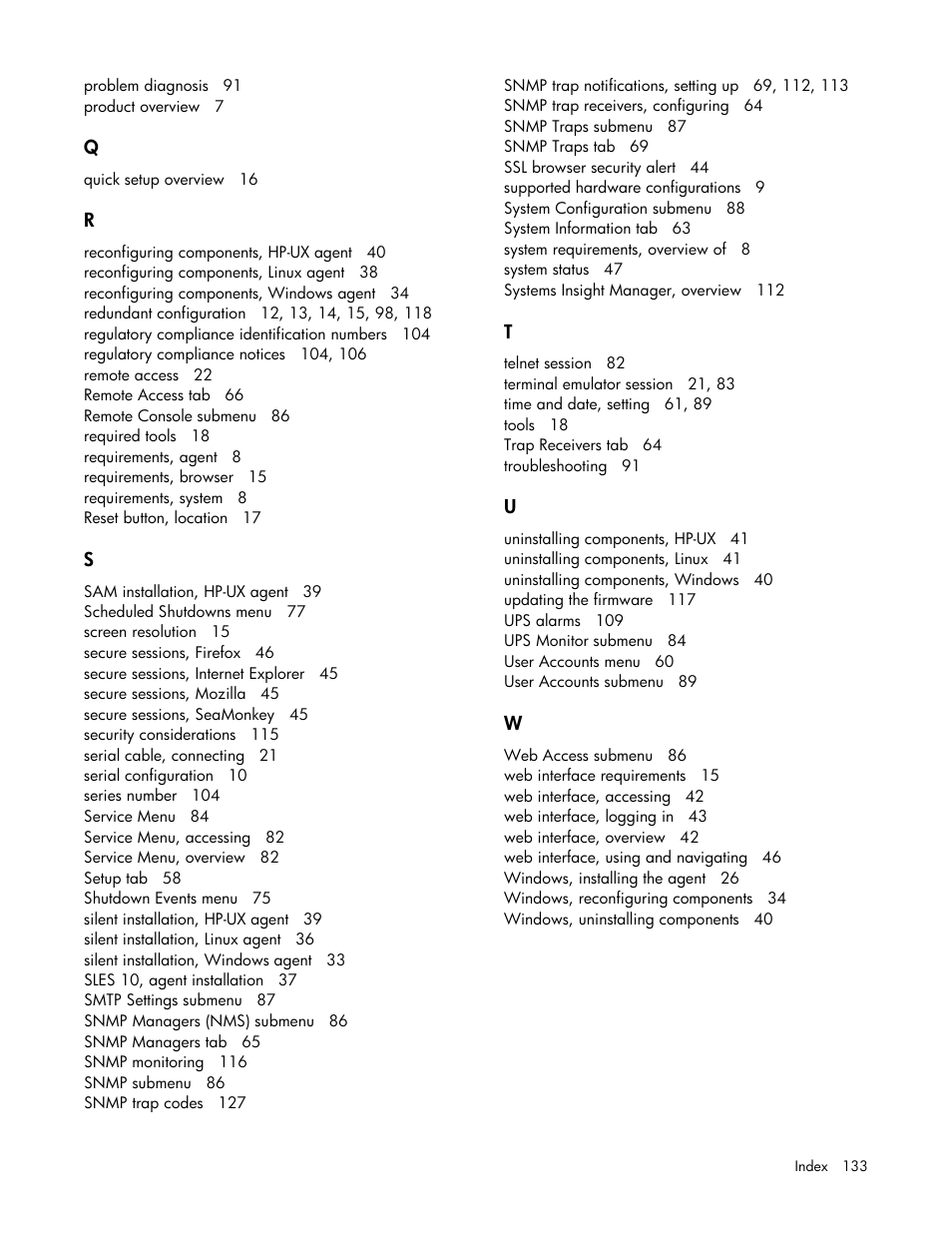 HP UPS Management Modules User Manual | Page 133 / 133