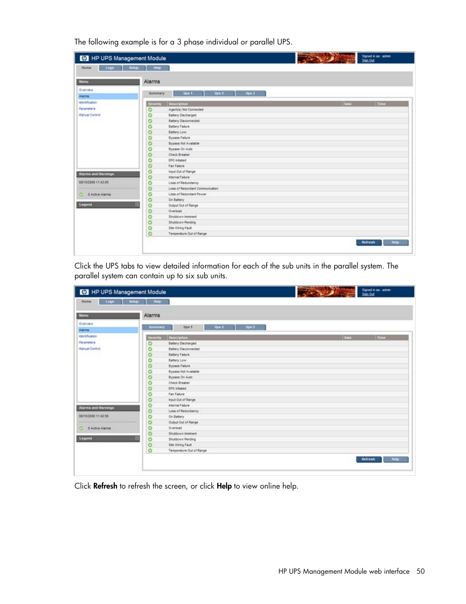 HP UPS Management Modules User Manual | Page 50 / 133