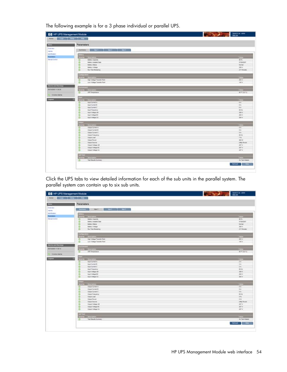 HP UPS Management Modules User Manual | Page 54 / 133