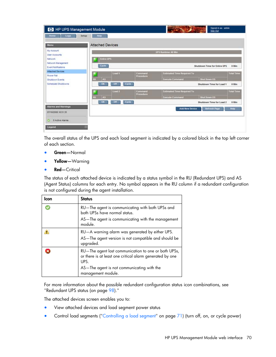 HP UPS Management Modules User Manual | Page 70 / 133