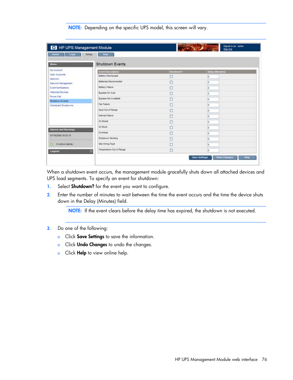 HP UPS Management Modules User Manual | Page 76 / 133