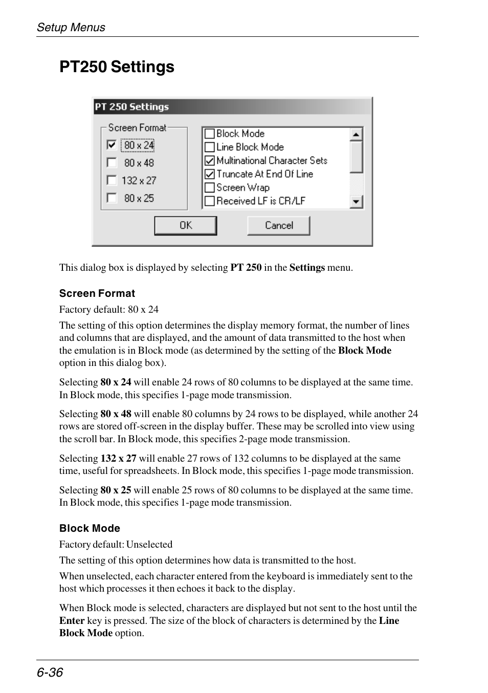Pt250 settings, Setup settings, Pt250 settings -36 | HP Neoware e140 Thin Client User Manual | Page 120 / 484