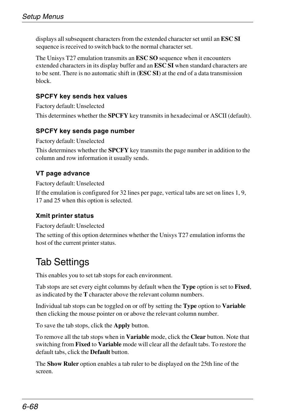 Tab settings, Tab settings -68 | HP Neoware e140 Thin Client User Manual | Page 152 / 484