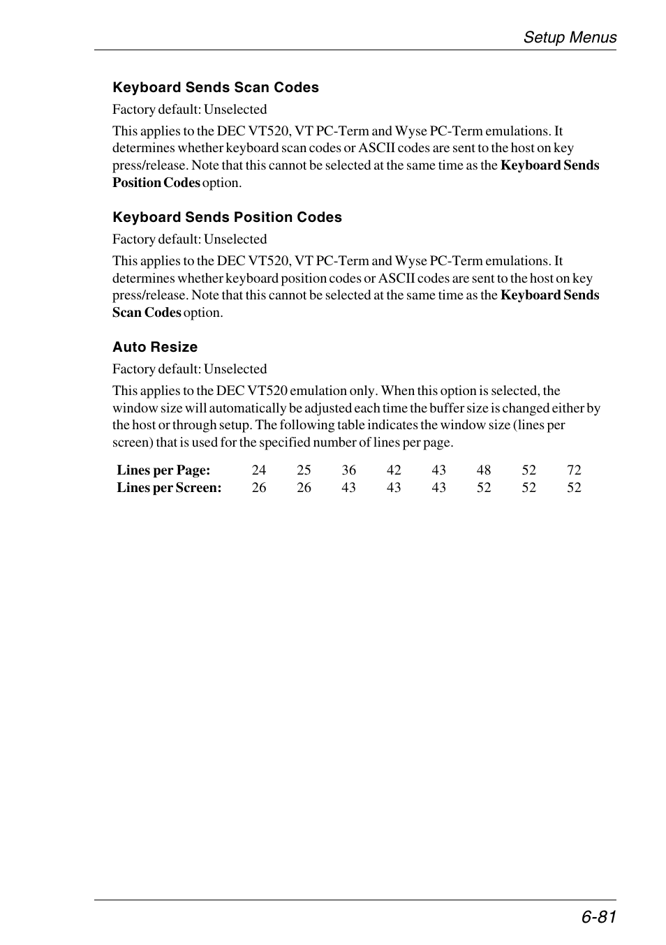 Auto resize, Send position codes, Send scan codes | HP Neoware e140 Thin Client User Manual | Page 165 / 484