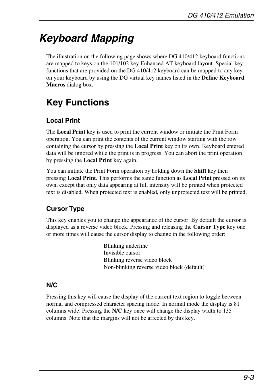 Keyboard mapping, Key functions, Keyboard mapping -3 | Key functions -3 | HP Neoware e140 Thin Client User Manual | Page 209 / 484