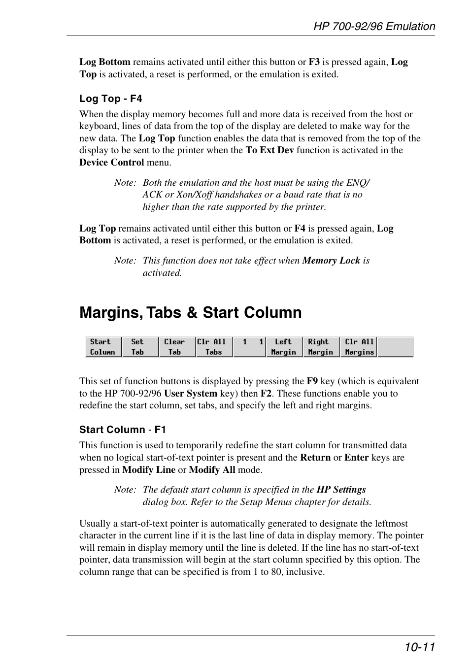 Margins, tabs & start column, Margins, tabs, column, Margins, tabs & start column -11 | HP Neoware e140 Thin Client User Manual | Page 223 / 484