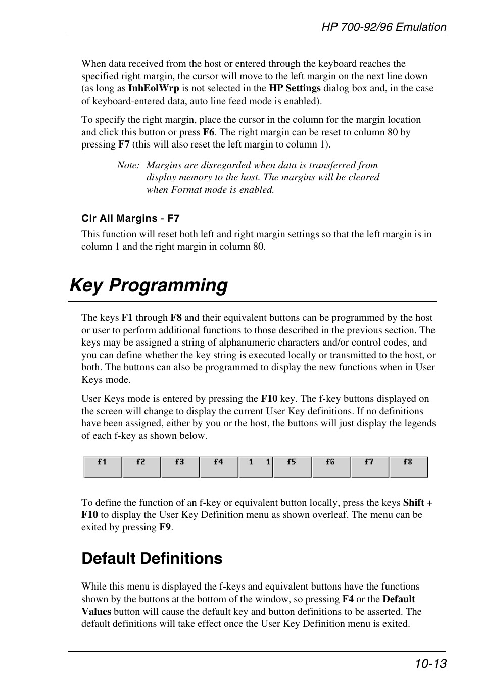 Key programming, Hp 700-92/96 emulation, Key programming -13 | Default definitions | HP Neoware e140 Thin Client User Manual | Page 225 / 484