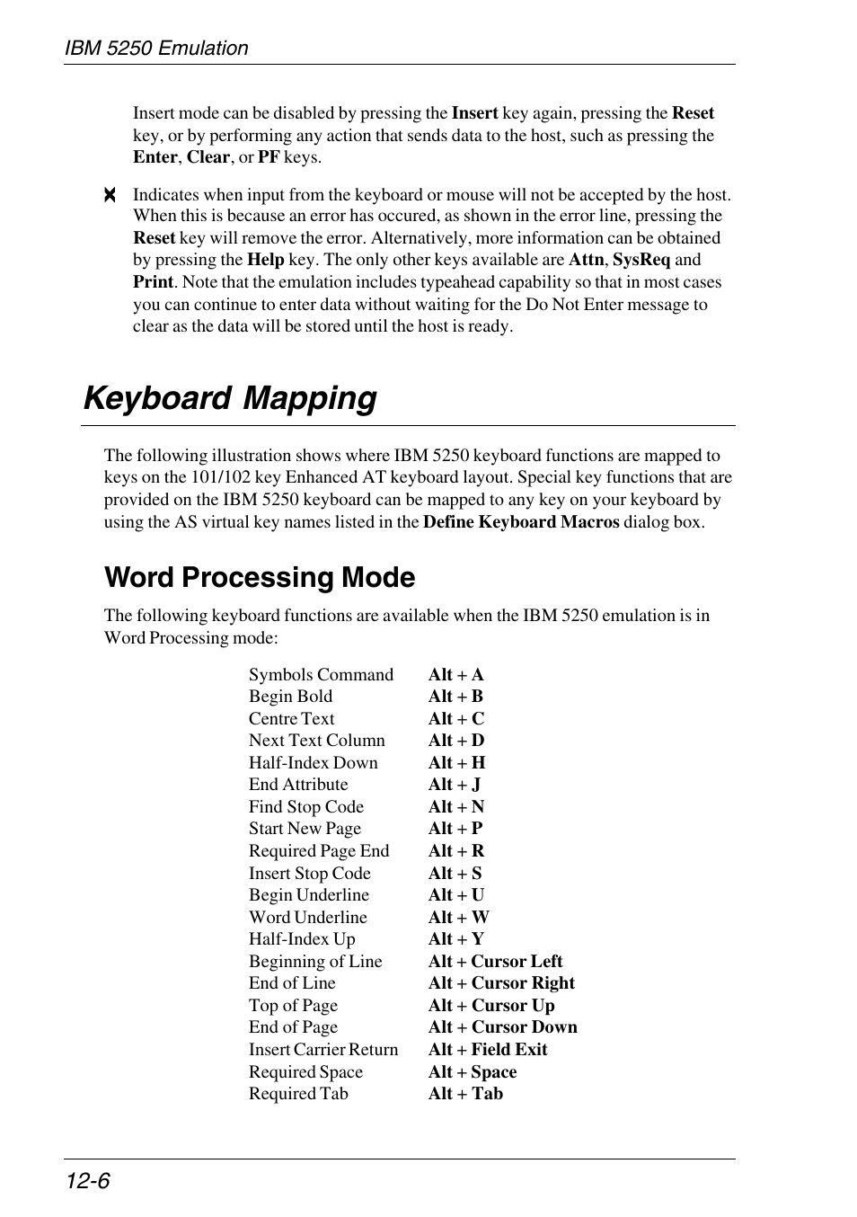 Keyboard mapping, Word processing mode, Keyboard mapping -6 | Word processing mode -6 | HP Neoware e140 Thin Client User Manual | Page 250 / 484