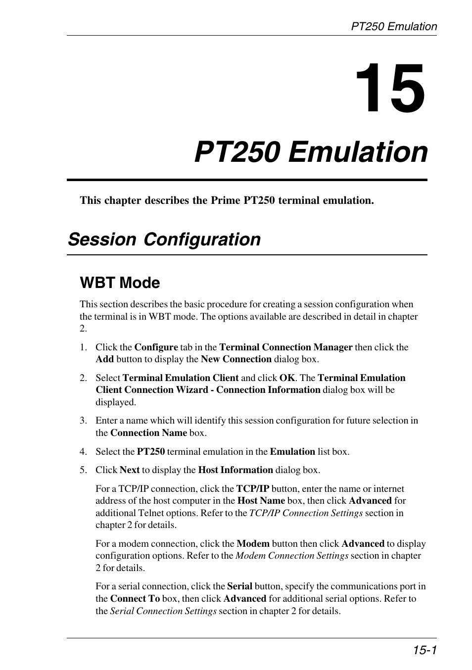 Pt250 emulation, Session configuration, Wbt mode | Pt250 emulation -1, Session configuration -1, Wbt mode -1 | HP Neoware e140 Thin Client User Manual | Page 267 / 484