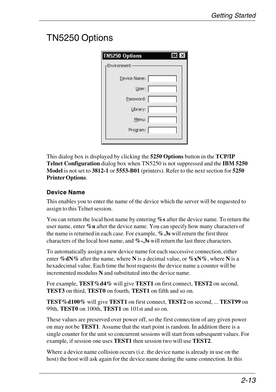 Tn5250 options, Tn5250 options -13 | HP Neoware e140 Thin Client User Manual | Page 29 / 484