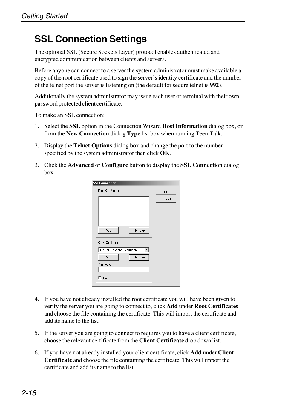 Ssl connection settings, Ssl (secure sockets layer), Ssl connection settings -18 | HP Neoware e140 Thin Client User Manual | Page 34 / 484