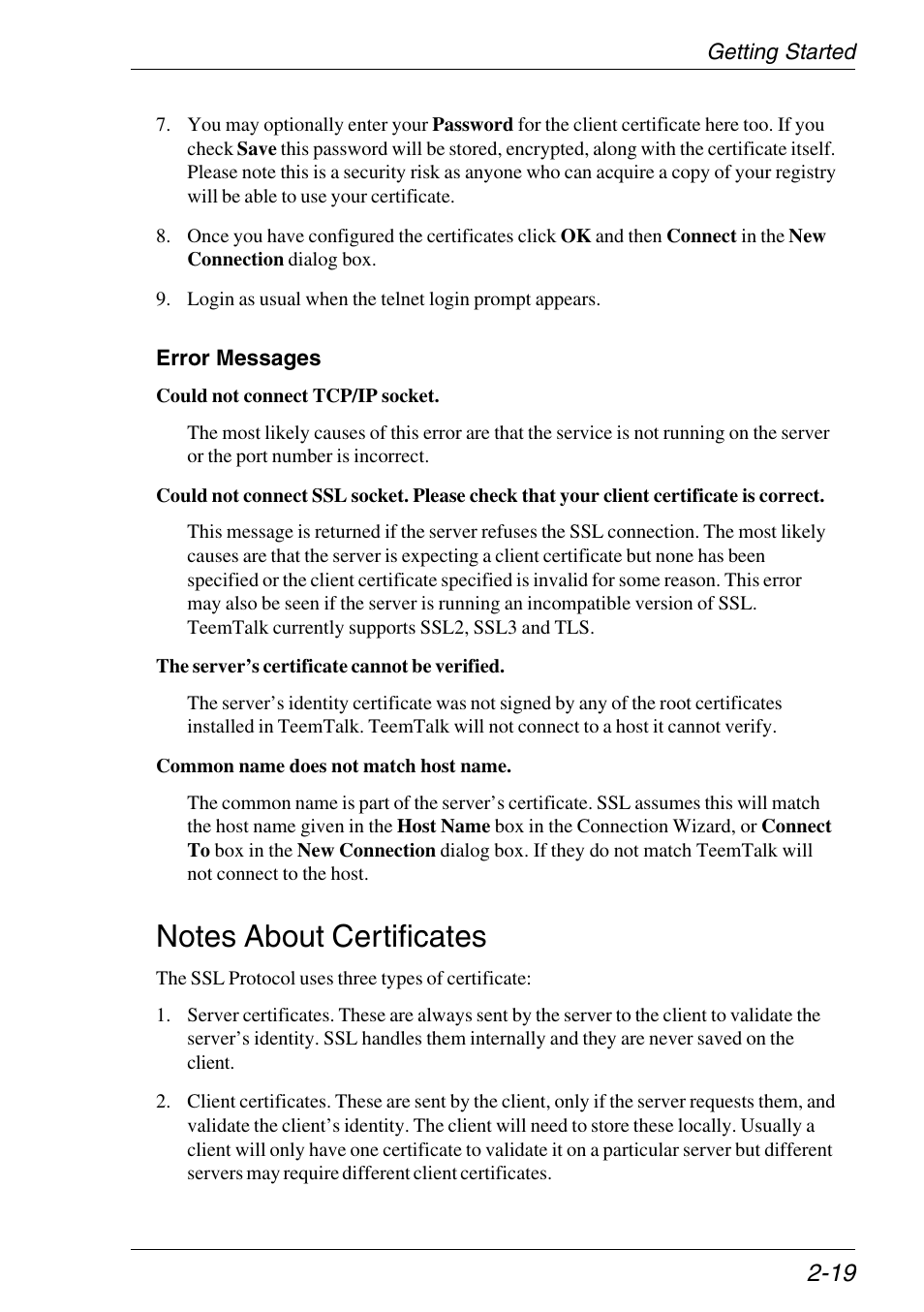 Notes about certificates, Notes about certificates -19 | HP Neoware e140 Thin Client User Manual | Page 35 / 484
