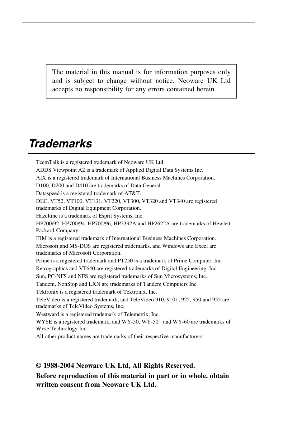 Trademarks | HP Neoware e140 Thin Client User Manual | Page 4 / 484