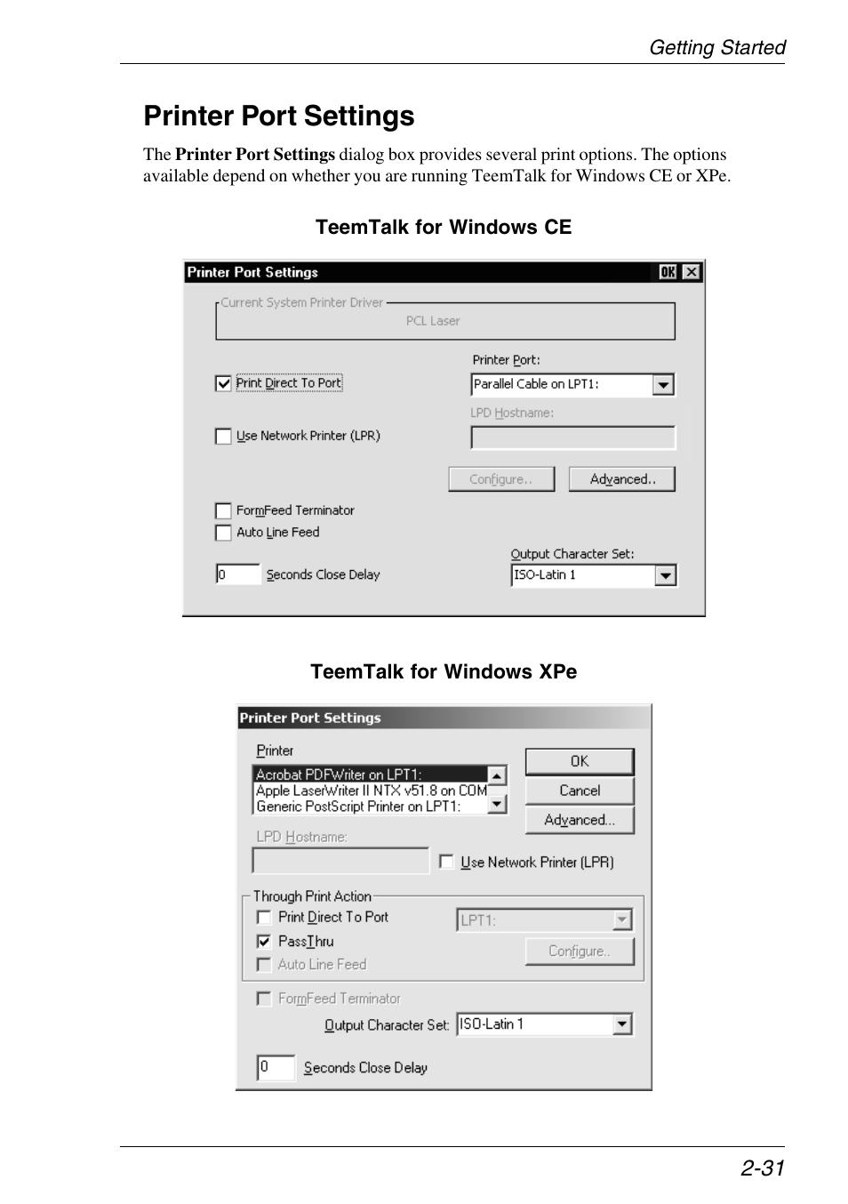 Printer port settings, Connection wizard, Printer port settings -31 | HP Neoware e140 Thin Client User Manual | Page 47 / 484