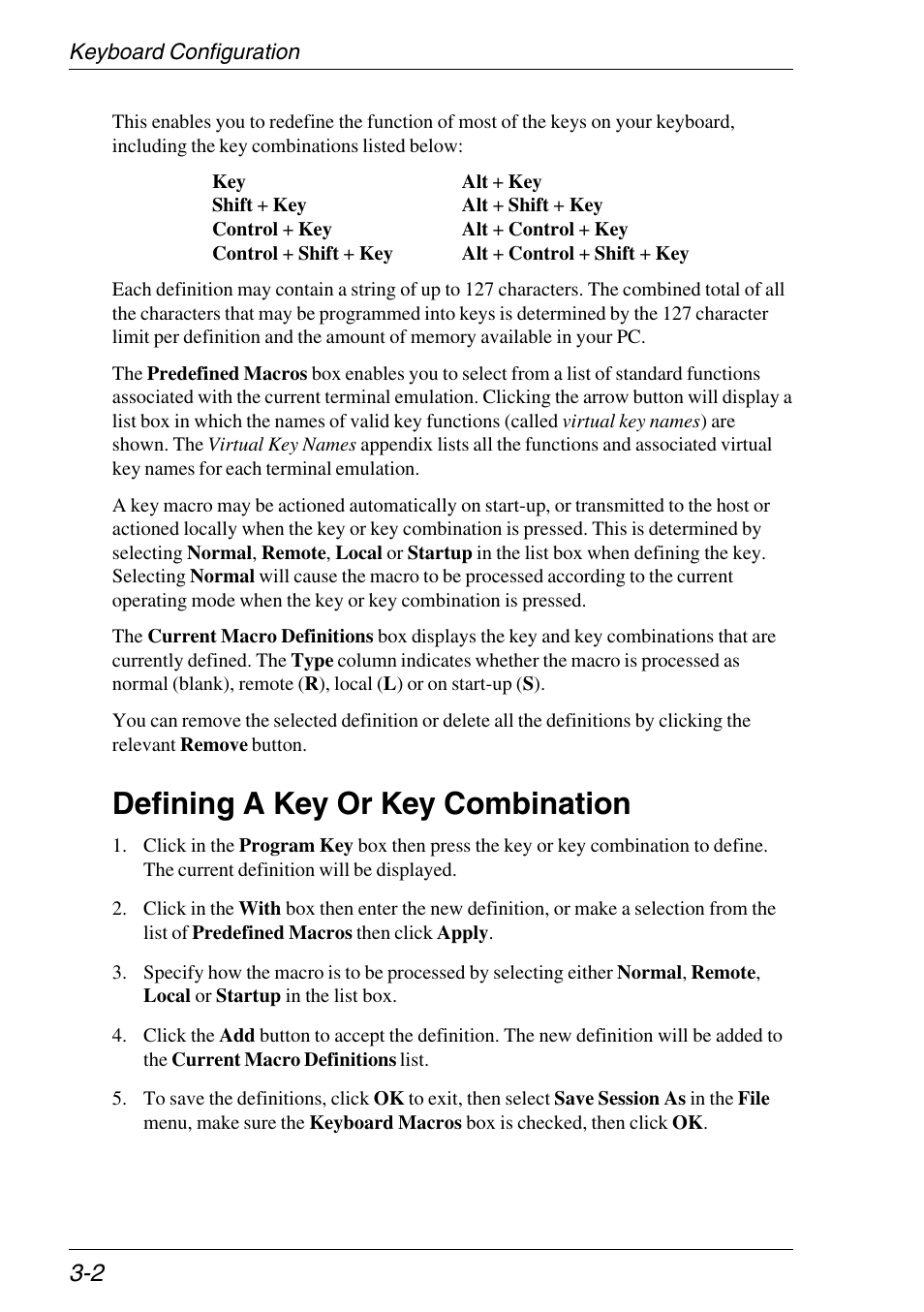 Defining a key or key combination, Defining a key or key combination -2 | HP Neoware e140 Thin Client User Manual | Page 68 / 484