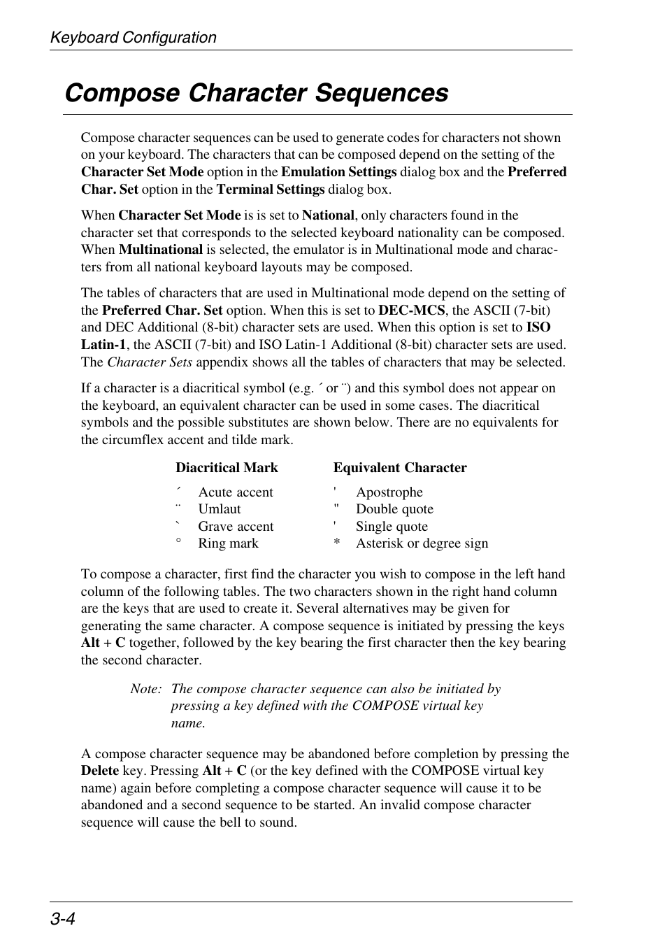 Compose character sequences, Composing characters, Compose character sequences -4 | HP Neoware e140 Thin Client User Manual | Page 70 / 484