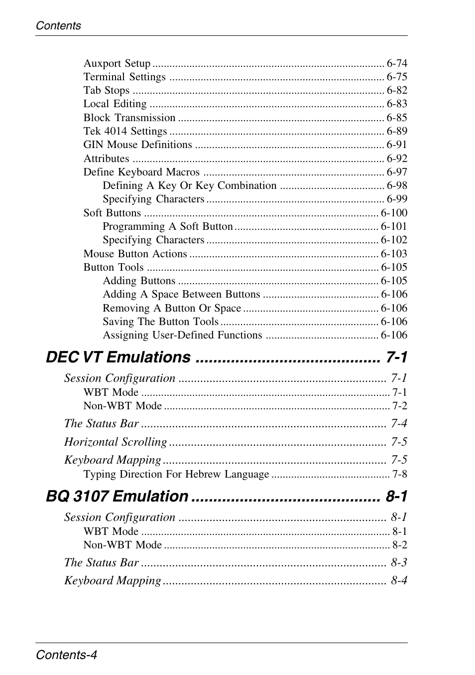 Dec vt emulations -1 | HP Neoware e140 Thin Client User Manual | Page 8 / 484