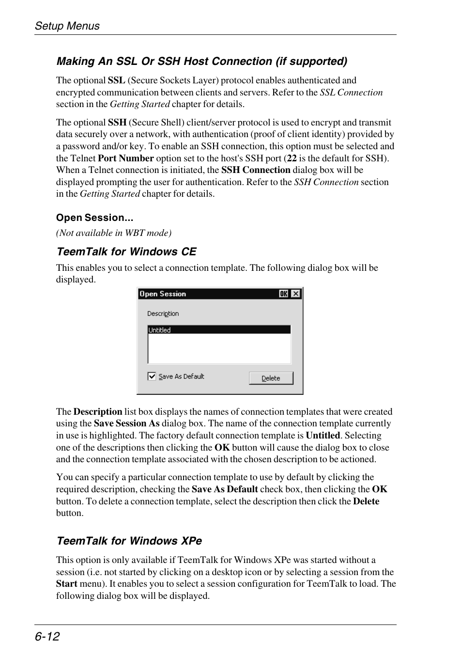 Opening new, Open session | HP Neoware e140 Thin Client User Manual | Page 96 / 484