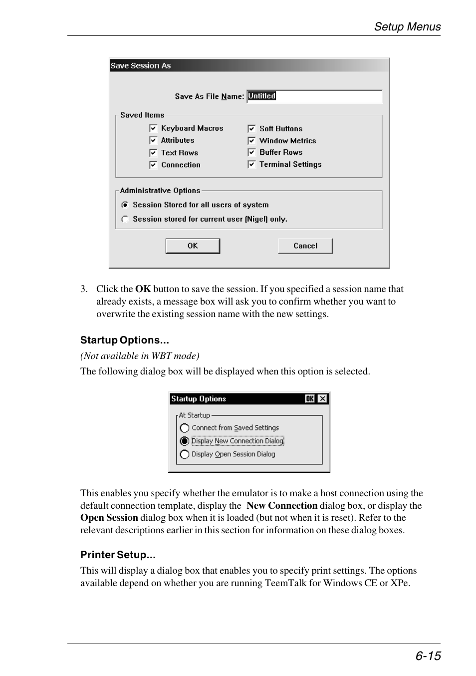 Printer setup, Startup options | HP Neoware e140 Thin Client User Manual | Page 99 / 484
