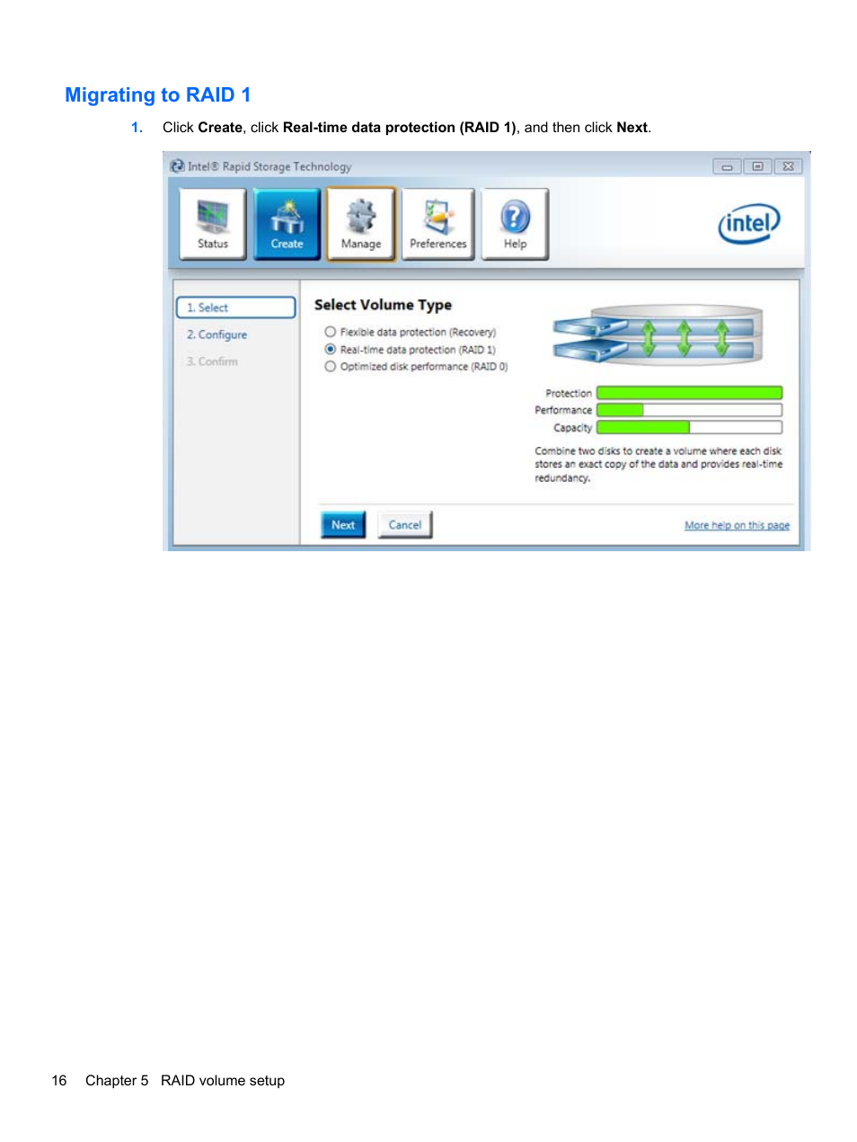 Migrating to raid 1 | HP EliteBook 8560w Mobile Workstation User Manual | Page 20 / 45