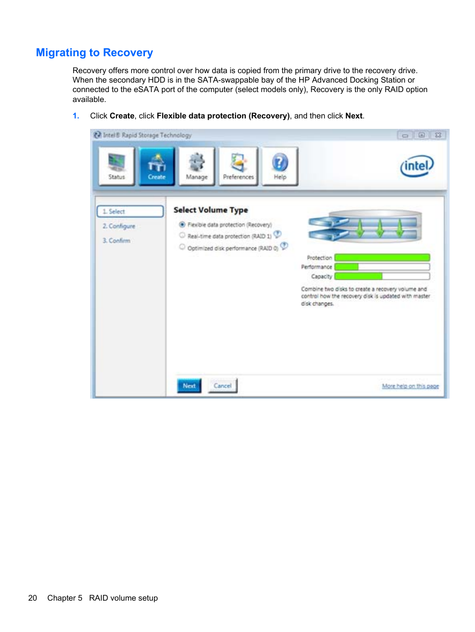 Migrating to recovery | HP EliteBook 8560w Mobile Workstation User Manual | Page 24 / 45