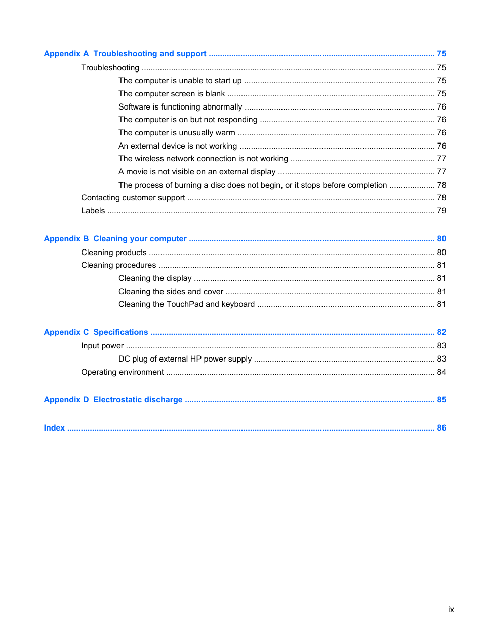 HP Pavilion g4-1311nr Notebook PC User Manual | Page 9 / 99
